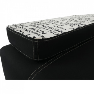 Canapea extensibilă cu spaţiu de depozitare, negru/model, 196x87x75 cm - TP45942 - Img 5