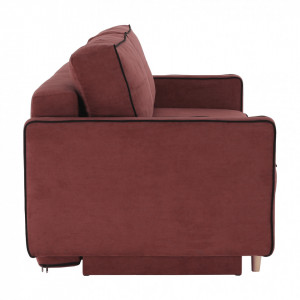 Canapea extensibilă, roz / negru, 213x100x90 cm - TP304098 - Img 12