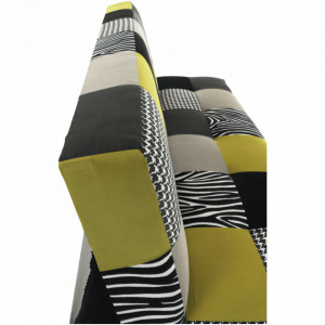 Canapea, textil verde gălbui/gri/negru, 195x90x90 cm - TP69564 - Img 18