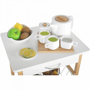 Carucior de servire, alb/natural, 50x40x83 cm - TP255861 - Img 5