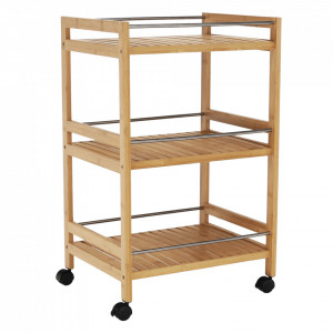 Cărucior de servire, bambus natural, 47x38x76 cm - TP277827 - Img 9