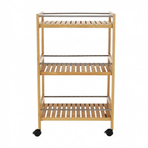 Cărucior de servire, bambus natural, 47x38x76 cm - TP277827 - Img 14