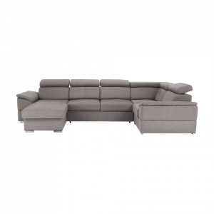 Colţar, gri maroniu Taupe, model stânga, 330x79/97x183/196 cm - TP263528 - Img 15