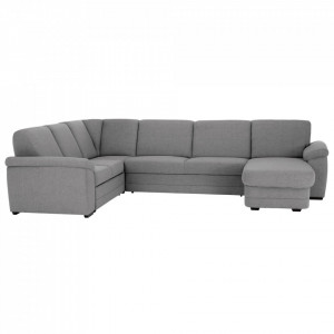 Colţar în formă de U, material gri, drept, 330x215/153x88 cm - TP190342 - Img 1