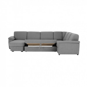 Colţar în formă de U, material textil gri, model stânga, 330x88x215/153 cm - TP198755 - Img 16
