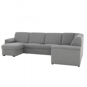 Colţar în formă de U, material textil gri, model stânga, 330x88x215/153 cm - TP198755 - Img 12