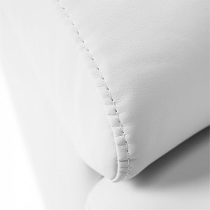 Colţar în formă de U, piele ecologică albă, model dreapta, 330x215/153x88 cm - TP151498 - Img 12