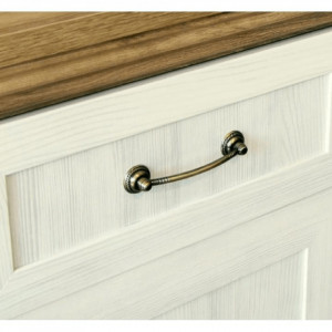 Comodă 5 sertare, 57x98x46 cm pin nordic și stejar sălbatic - TP86113 - Img 10