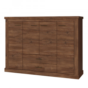 Comodă cu 2 sertare și 3 dulapuri, maro, 173x44x125 cm - TP264721 - Img 5