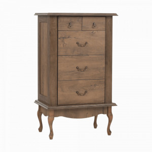 Comodă înaltă cu 5 sertare, stejar, 75x47x125 cm - TP264752 - Img 10