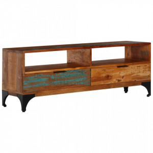 Comoda TV, 118 x 35 x 45 cm, lemn masiv reciclat - V247325V