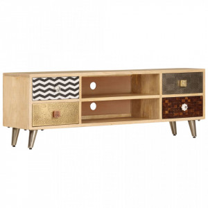 Comoda TV, 120 x 30 x 40 cm, lemn masiv de mango - V247340V