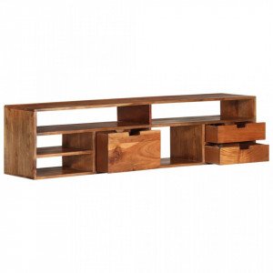 Comodă TV, 140x30x35 cm, lemn masiv de acacia - V340301V - Img 4