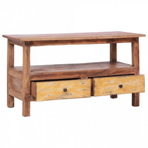 Comoda TV, 90 x 40 x 50 cm, lemn masiv reciclat - V283924V - Img 2