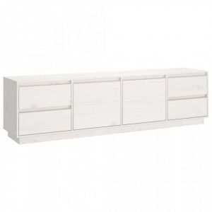 Comodă TV, alb, 176x37x47,5 cm, lemn masiv de pin - V814320V