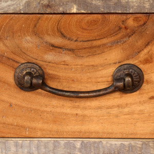 Comoda TV din lemn masiv de acacia, vintage, 118 x 30 x 40 cm - V244967V - Img 4