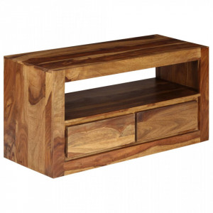 Comoda TV din lemn masiv de sheesham, 80 x 30 x 40 cm - V246218V - Img 4