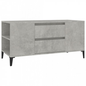 Comodă TV, gri beton, 102x44,5x50 cm, lemn prelucrat - V819608V