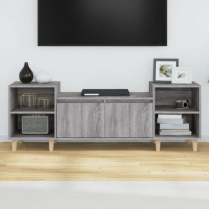 Comodă TV, gri sonoma, 160x35x55 cm, lemn prelucrat - V821194V - Img 4