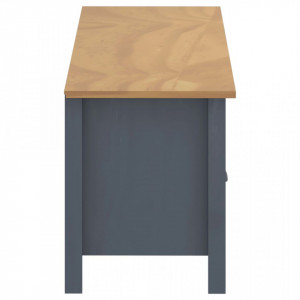Comoda TV Hill Range, gri, 110x40x47 cm, lemn masiv de pin - V288925V - Img 4