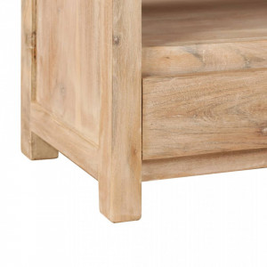 Comodă TV, lemn masiv de acacia, 90 x 30 x 55 cm, maro deschis - V246103V - Img 4