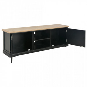 Comoda TV, negru, 120 x 30 x 40 cm, lemn - V249886V - Img 2