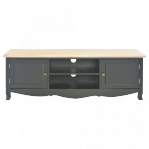 Comoda TV, negru, 120 x 30 x 40 cm, lemn - V249891V - Img 3