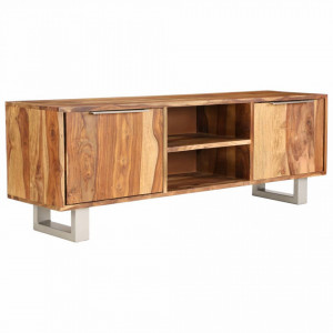 Comoda TV, sheesham masiv, finisaj culoarea mierii 118x30x40 cm - V246203V