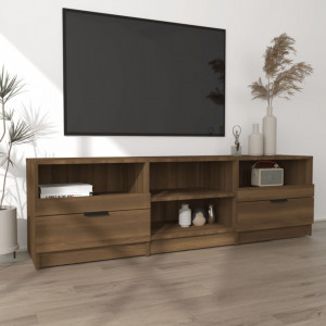 Comodă TV, stejar maro, 150x33,5x45 cm, lemn prelucrat - V817116V - Img 3