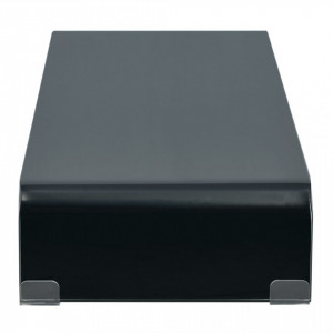Comoda TV/Suport monitor, sticla, 70 x 30 x 13 cm, negru - V244136V - Img 3