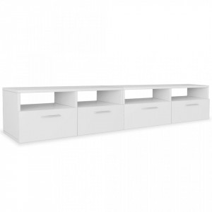Comode TV 2 buc, lemn prelucrat, 95x35x36 cm, alb - V275110V