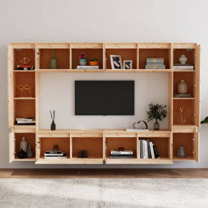 Comode TV, 8 buc., lemn masiv de pin - V3100194V - Img 3