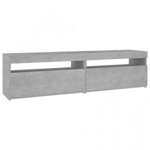 Comode TV cu lumini LED, 2 buc., gri beton, 75x35x40 cm - V804400V