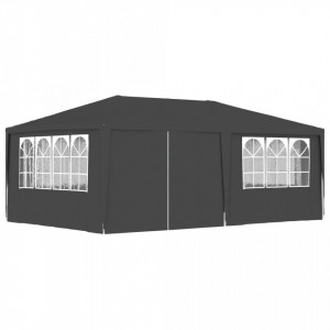 Cort petrecere profesional pereți laterali antracit 4x6m 90g/m² - V48537V - Img 2