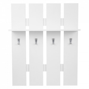Cuier de perete, panel alb, 80x100x23 cm - TP147876 - Img 16