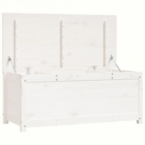 Cutie de depozitare, alb, 110x50x45,5 cm, lemn masiv de pin - V823540V - Img 1
