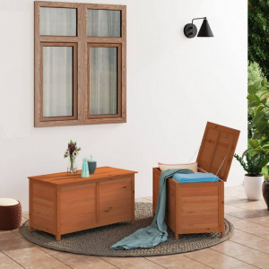 Cutie de perne de exterior maro 100x50x56 cm lemn masiv brad - V152169V - Img 2