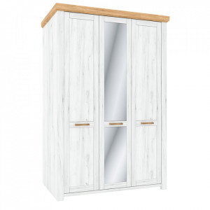 Dulap cu spaţiu pt. umeraşe , culoarea stejar craft auriu și culoarea stejar craft alb - TP264012