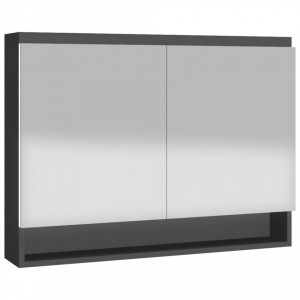 Dulap de baie cu oglindă, antracit, 80x15x60 cm, MDF - V331536V - Img 4