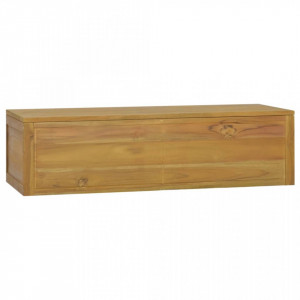 Dulap de baie suspendat, 110x45x30 cm, lemn masiv de tec - V338228V - Img 2