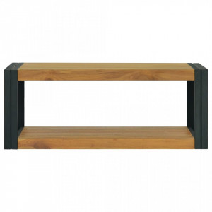 Dulap de baie suspendat, 90x45x35 cm, lemn masiv de tec - V338231V