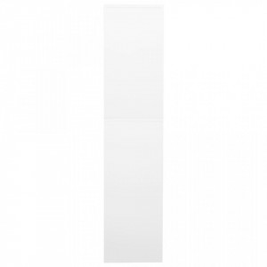 Dulap de birou, alb, 90x40x180 cm, oțel/sticlă securizată - V336421V - Img 3