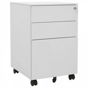 Dulap dosare mobil, gri deschis, 39x45x60 cm, oțel - V335979V - Img 2