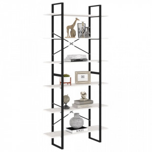 Dulap înalt, alb, 100x30x210 cm, lemn masiv de pin - V806563V - Img 3
