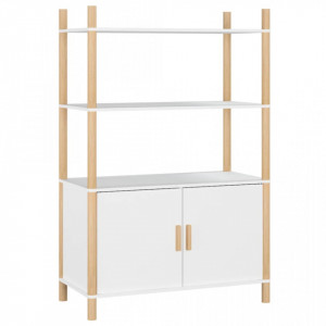 Dulap înalt, alb, 80x40x121, cm lemn prelucrat - V345699V - Img 1