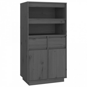 Dulap înalt, gri, 60x40x116,5 cm, lemn masiv de pin - V814536V - Img 1