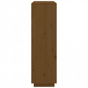 Dulap înalt, maro miere, 110,5x35x117 cm, lemn masiv de pin - V814372V - Img 4