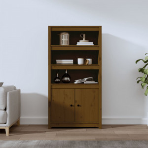 Dulap înalt, maro miere, 80x35x154 cm, lemn masiv de pin - V823522V - Img 2