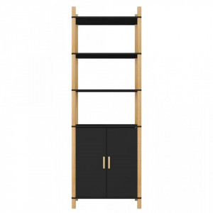 Dulap înalt, negru, 60x40x173 cm, lemn prelucrat - V345697V - Img 3