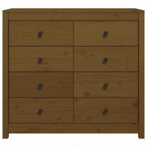 Dulap lateral, maro miere, 100x40x90 cm, lemn masiv de pin - V821772V - Img 4